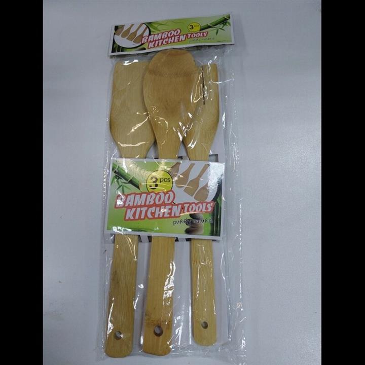 کفگیر چوبی 3 عددی بامبو